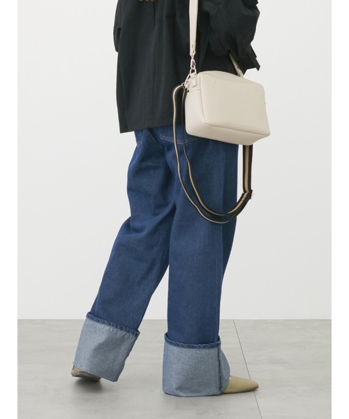 ehka sopo（エヘカソポ）の「ロールアップデニムパンツ（デニムパンツ・レディース・サックスブルー/ブルー/ネイビー・ﾌﾘ-）」の12枚目の写真