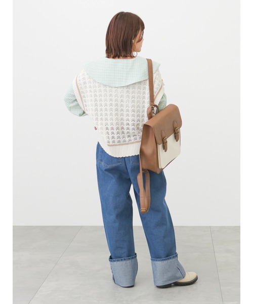 ehka sopo（エヘカソポ）の「ロールアップデニムパンツ（デニムパンツ・レディース・サックスブルー/ブルー/ネイビー・ﾌﾘ-）」の16枚目の写真