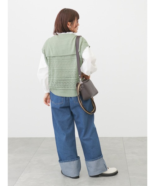 ehka sopo（エヘカソポ）の「ロールアップデニムパンツ（デニムパンツ・レディース・サックスブルー/ブルー/ネイビー・ﾌﾘ-）」の19枚目の写真