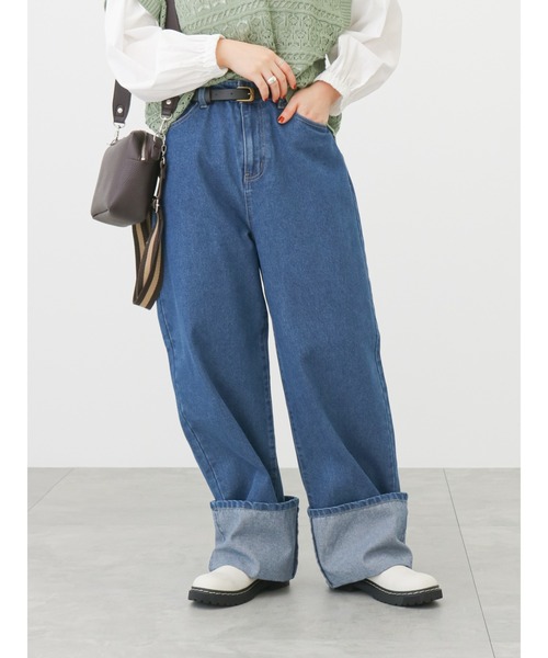 ehka sopo（エヘカソポ）の「ロールアップデニムパンツ（デニムパンツ