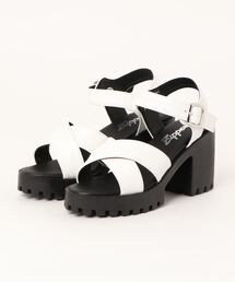 【Zipper】 厚底ハイヒールサンダル