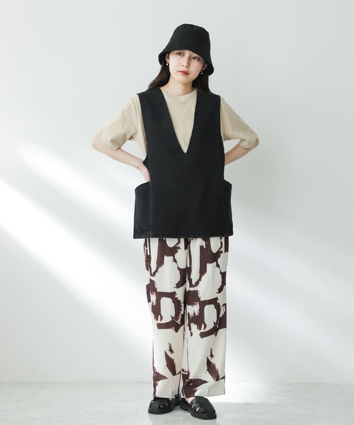 SENSE OF PLACE by URBAN RESEARCH(センスオブプレイスバイアーバンリサーチ)の「センタープレスストレートパンツ(その他パンツ・レディース・イエロー系その他/ブラウン系その他/ブラック・SMALL/MEDIUM)」の14枚目の写真