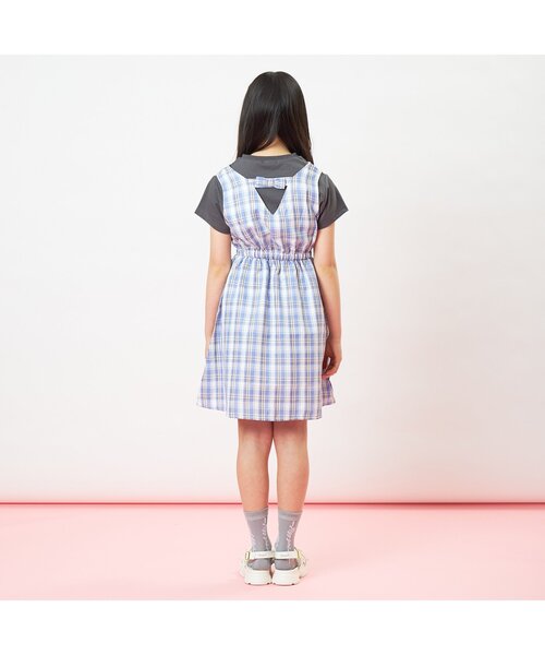 algy（アルジー）の「タテロゴフリルシースルークルーソックス（ソックス/靴下・キッズ・サックスブルー/グレー/オフホワイト・24/21）」の5枚目の写真