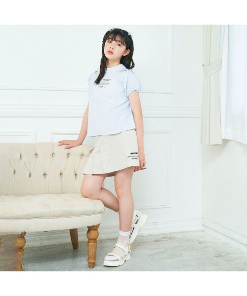 algy（アルジー）の「タテロゴフリルシースルークルーソックス（ソックス/靴下・キッズ・サックスブルー/グレー/オフホワイト・24/21）」の7枚目の写真