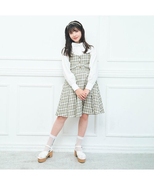 algy（アルジー）の「タテロゴフリルシースルークルーソックス（ソックス/靴下・キッズ・サックスブルー/グレー/オフホワイト・24/21）」の9枚目の写真