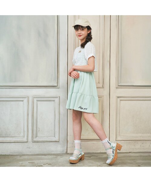 algy（アルジー）の「タテロゴフリルシースルークルーソックス（ソックス/靴下・キッズ・サックスブルー/グレー/オフホワイト・24/21）」の10枚目の写真