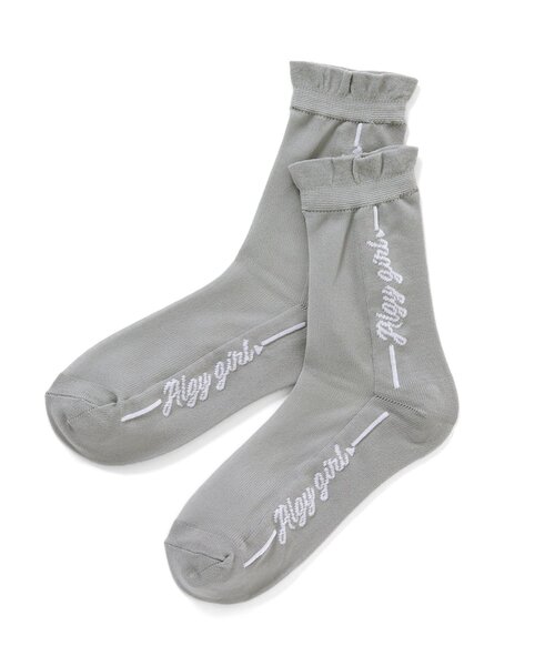 algy（アルジー）の「タテロゴフリルシースルークルーソックス（ソックス/靴下・キッズ・サックスブルー/グレー/オフホワイト・24/21）」の19枚目の写真