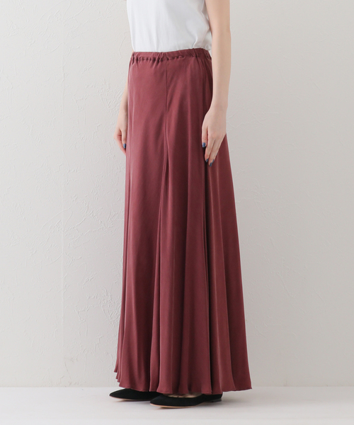 なな　Plage フィブリルギャザーロングスカート キャメル 新品 新品 Plage プラージュ Washable Fibril ギャザーロングスカート