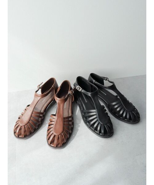 Green　Parks（グリーンパークス）の「・souvenirvelle　グルカストラップサンダル（サンダル・レディース・ブラウン/ブラック・M/LL/S/L）」の11枚目の写真