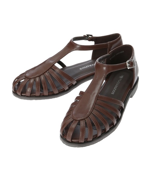 Green　Parks（グリーンパークス）の「・souvenirvelle　グルカストラップサンダル（サンダル・レディース・ブラウン/ブラック・M/LL/S/L）」の10枚目の写真