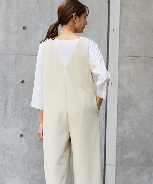 for/c(フォーシー)の「きれいめオールインワン【サスティナブル】(ワンピース・レディース・ブラック/アイボリー・M/L)」の11枚目の写真