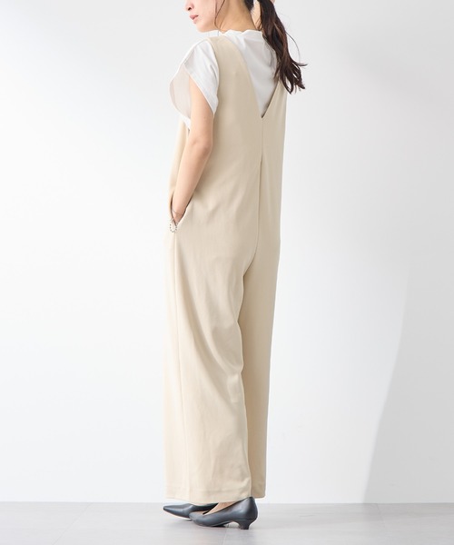 for/c(フォーシー)の「きれいめオールインワン【サスティナブル】(ワンピース・レディース・ブラック/アイボリー・M/L)」の5枚目の写真