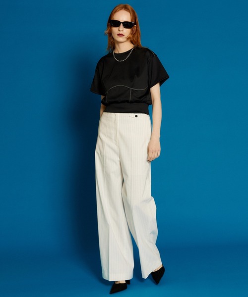 MAISON SPECIAL（メゾンスペシャル）の「リネンテーラードパンツ【MAISON SPECIAL/メゾンスペシャル】（その他パンツ・レディース・ブラック/ホワイト/ベージュ・36/38）」の12枚目の写真