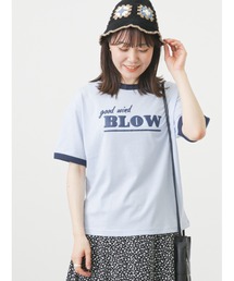 ehka sopo | リンガー発泡ロゴプリントTシャツ(Tシャツ/カットソー)
