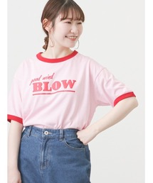 ehka sopo | リンガー発泡ロゴプリントTシャツ(Tシャツ/カットソー)