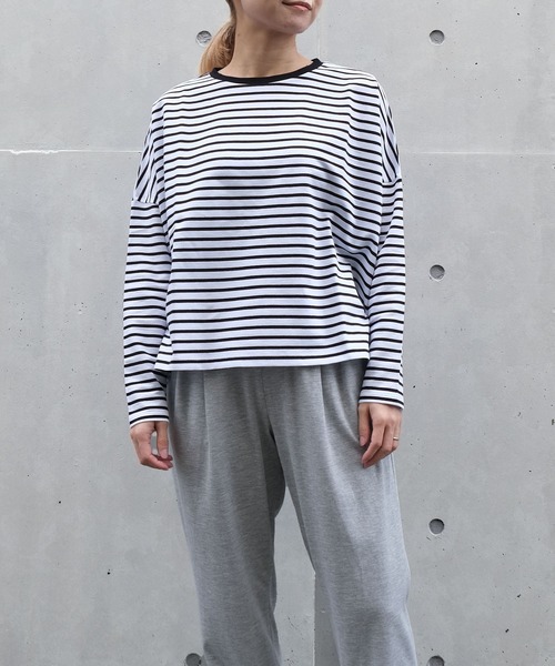 【LA MARINE FRANÇAISE】ワイドボーダーカットソー LA MARINE FRANÇAISE】ワイドボーダーカットソー