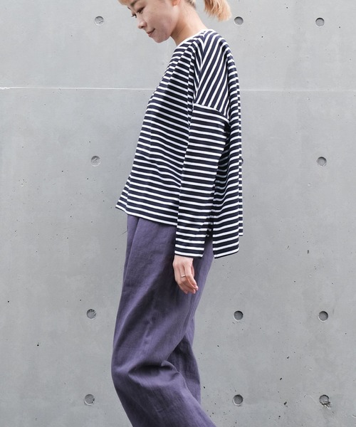 【LA MARINE FRANÇAISE】ワイドボーダーカットソー LA MARINE FRANÇAISE】ワイドボーダーカットソー