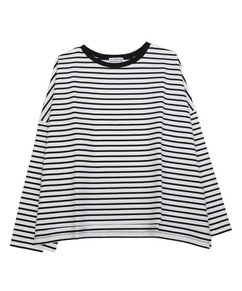 【LA MARINE FRANÇAISE】ワイドボーダーカットソー LA MARINE FRANCAISE（マリン フランセーズ）の「ボーダーワイド