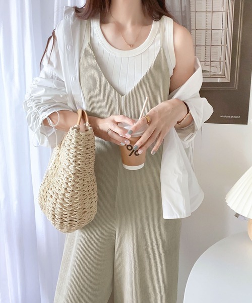 classicalelf(クラシカルエルフ)の「ゆったり×お洒落。2wayキャミサロペット(サロペット/オーバーオール・レディース・ブラック/モカ/ベージュ・LARGE/MEDIUM/SMALL/X-LARGE)」の14枚目の写真