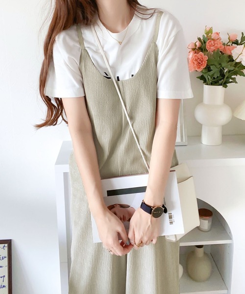 classicalelf(クラシカルエルフ)の「ゆったり×お洒落。2wayキャミサロペット(サロペット/オーバーオール・レディース・ブラック/モカ/ベージュ・LARGE/MEDIUM/SMALL/X-LARGE)」の15枚目の写真