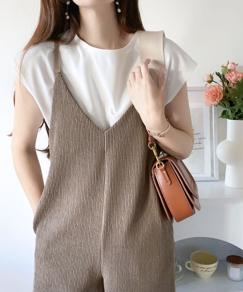 classicalelf(クラシカルエルフ)の「ゆったり×お洒落。2wayキャミサロペット(サロペット/オーバーオール・レディース・ブラック/モカ/ベージュ・LARGE/MEDIUM/SMALL/X-LARGE)」の7枚目の写真