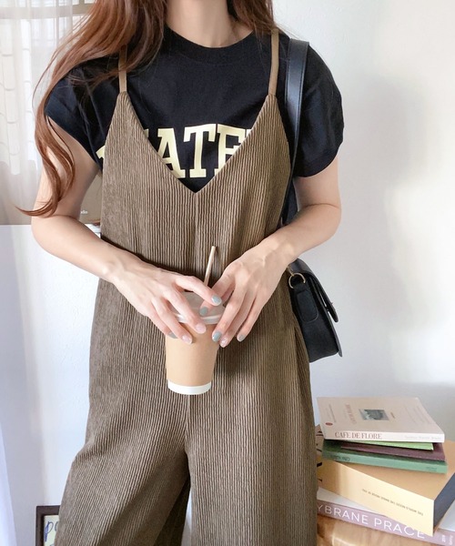 classicalelf(クラシカルエルフ)の「ゆったり×お洒落。2wayキャミサロペット(サロペット/オーバーオール・レディース・ブラック/モカ/ベージュ・LARGE/MEDIUM/SMALL/X-LARGE)」の9枚目の写真