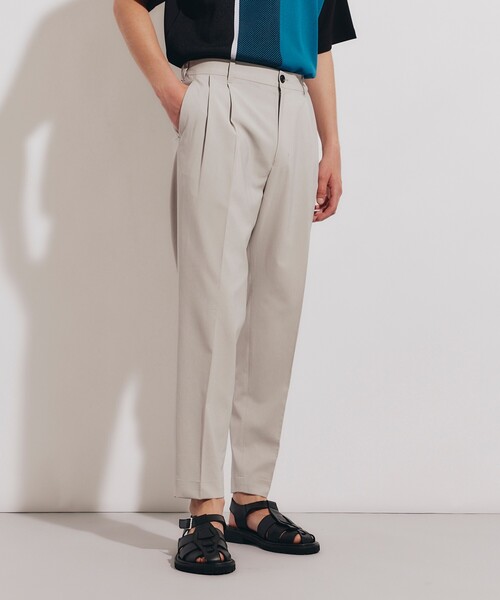 tk.TAKEO KIKUCHI（ティーケータケオキクチ）の「◆ポリトロワイドテーパードパンツ（その他パンツ・メンズ・ブルー/グレー系4/ライトベージュ/ブラック・02/01/04/03）」の4枚目の写真