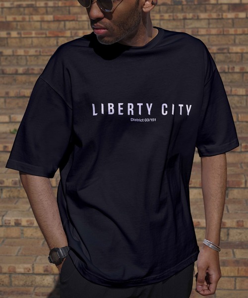 LIBERTY CITY（リバティシティ）の「【LIBERTY CITY/リバティーシティ】 [GYM] ワイドシルエットTシャツ（Tシャツ/カットソー・メンズ・ホワイト/ベージュ/ブラック×ホワイト/ブラック×グレー・4/3）」の4枚目の写真