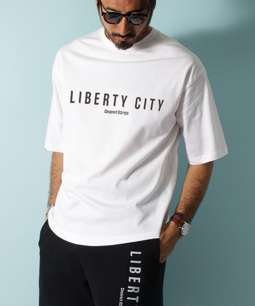 LIBERTY CITY（リバティシティ）の「【LIBERTY CITY/リバティーシティ】 [GYM] ワイドシルエットTシャツ（Tシャツ/カットソー・メンズ・ホワイト/ベージュ/ブラック×ホワイト/ブラック×グレー・4/3）」の5枚目の写真