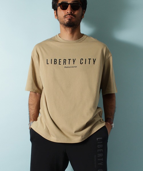 LIBERTY CITY（リバティシティ）の「【LIBERTY CITY/リバティーシティ】 [GYM] ワイドシルエットTシャツ（Tシャツ/カットソー・メンズ・ホワイト/ベージュ/ブラック×ホワイト/ブラック×グレー・4/3）」の9枚目の写真