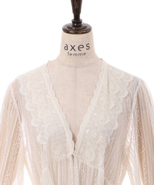 axes femme(アクシーズファム)の「リュクスレースガウン(カーディガン/ボレロ・レディース・ブラック/ブルーグリーン/ホワイト・FREE)」の13枚目の写真