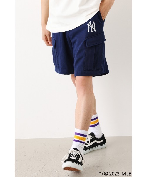 RODEO CROWNS WIDE BOWL(ロデオクラウンズワイドボウル)の「MLB TEAMカーゴショートパンツ(カーゴパンツ・メンズ・ネイビー/グレー×ホワイト・LARGE/MEDIUM)」の9枚目の写真