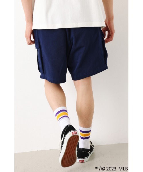 ヤクルトスワローズ　プロコレ ショートパンツ LARGE ネイビー/グリーン ワンポイントポロシャツ《COOL HOLD》 (E2JAA061-37) | MIZUNO