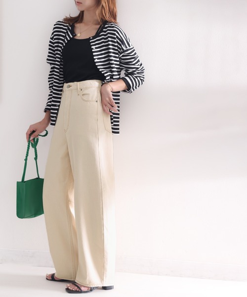美脚見えも叶う♡大人カジュアル【CHANEL】デニムパンツ セール】《Javaジャバコラボ》ゆるっと美脚シルエット カーブ
