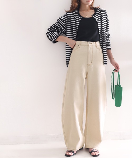 Java（ジャバ）の「《Javaジャバコラボ》ゆるっと美脚シルエット  カーブデニムパンツ（デニムパンツ・レディース・ナチュラル/ブルー・XX-LARGE/MEDIUM/LARGE/X-LARGE）」の19枚目の写真