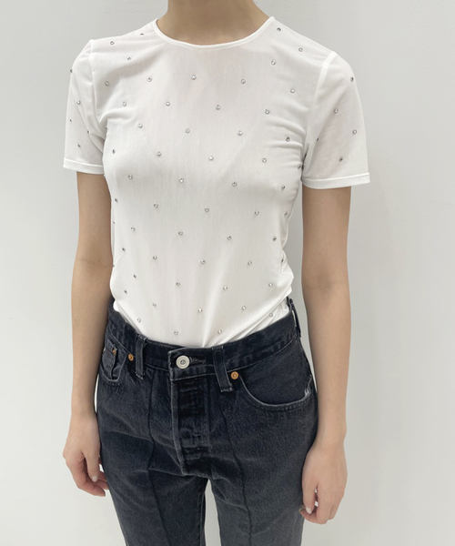 EDIT. FOR LULU(エディットフォールル)の「ビジュー TEE(Tシャツ/カットソー・レディース・ブラック/ピンク/ホワイト・FREE)」の12枚目の写真