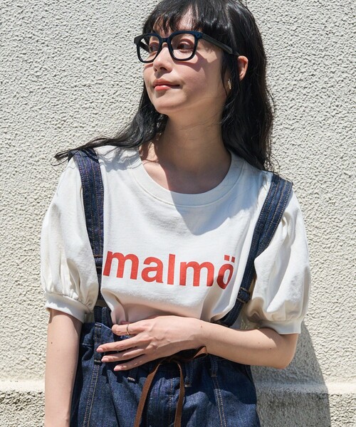 FREAK'S STORE（フリークスストア）の「パフスリーブデザインロゴTEE（Tシャツ/カットソー・レディース・チャコールグレー/オフホワイト/ピンク/グリーン・ﾌﾘ-）」の2枚目の写真