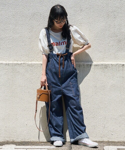 FREAK'S STORE（フリークスストア）の「パフスリーブデザインロゴTEE（Tシャツ/カットソー・レディース・チャコールグレー/オフホワイト/ピンク/グリーン・ﾌﾘ-）」の6枚目の写真