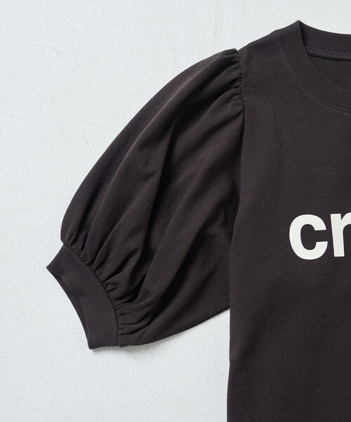 FREAK'S STORE（フリークスストア）の「パフスリーブデザインロゴTEE（Tシャツ/カットソー・レディース・チャコールグレー/オフホワイト/ピンク/グリーン・ﾌﾘ-）」の21枚目の写真