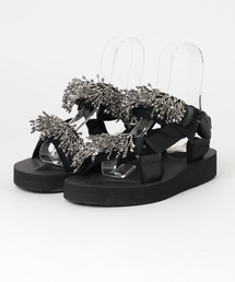 LA POMME（ラポミ）の「23-SS-ST-Black-004-Dandelion（サンダル）」