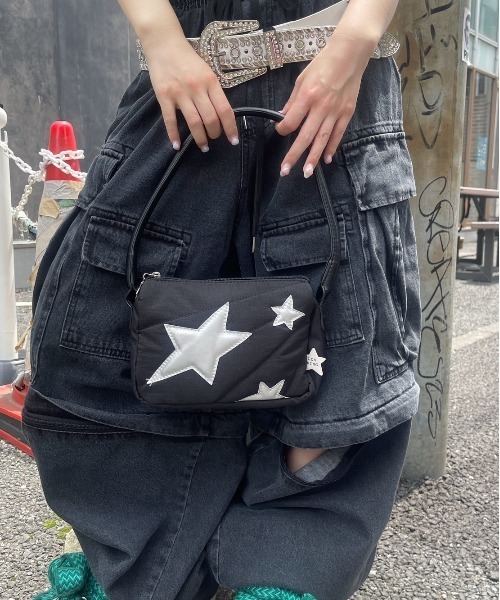 XU（エックスユー）の「韓国風ファッション XU エックスユー Shooting Star Mini Bag ミニバッグ ハンドバッグ（ハンドバッグ・メンズ・ブラック・ONE SIZE）」の8枚目の写真