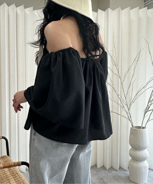 deux amour（ドゥーザムール）の「オフショルダーフレアトップス（その他トップス・レディース・ネイビー/ブラック/ブラウン・FREE）」の12枚目の写真