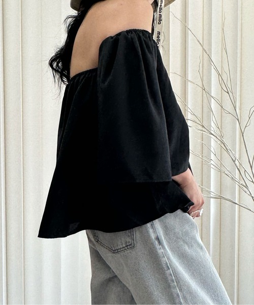 deux amour（ドゥーザムール）の「オフショルダーフレアトップス（その他トップス・レディース・ネイビー/ブラック/ブラウン・FREE）」の11枚目の写真