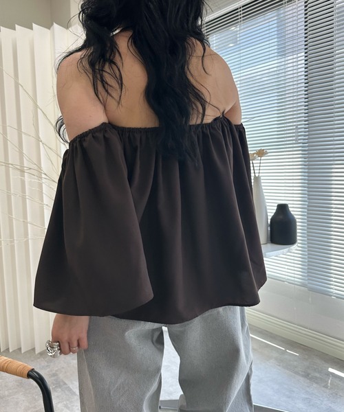 deux amour（ドゥーザムール）の「オフショルダーフレアトップス（その他トップス・レディース・ネイビー/ブラック/ブラウン・FREE）」の13枚目の写真