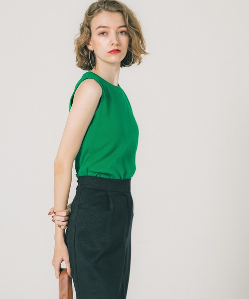 coca（coca）（コカ）の「カップ付きノースリーブトップス（タンクトップ・レディース・ホワイト/ブラック/グリーン/その他1・S/M/L）」の4枚目の写真