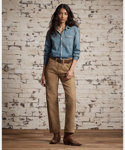 RRL（ダブル アール エル）の「コットン デニム ワークシャツ（シャツ