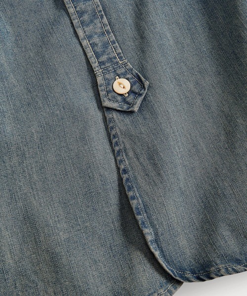 RRL(ダブル アール エル)の「コットン デニム ワークシャツ(シャツ/ブラウス・レディース・ネイビー系1・1/2/3/4)」の12枚目の写真