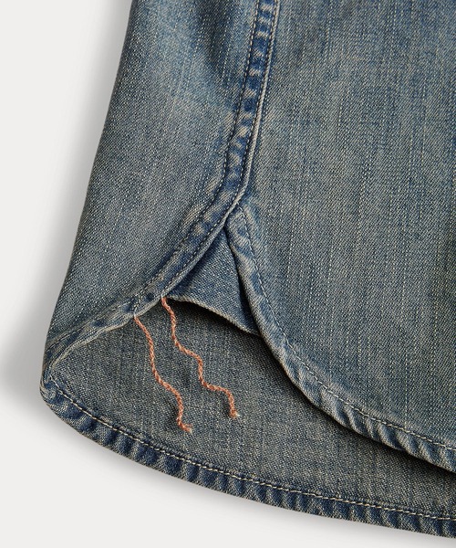 RRL(ダブル アール エル)の「コットン デニム ワークシャツ(シャツ/ブラウス・レディース・ネイビー系1・1/2/3/4)」の11枚目の写真
