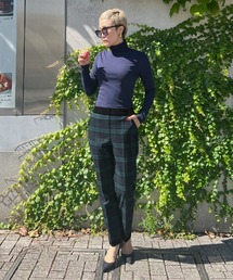チェックボンディングパンツ