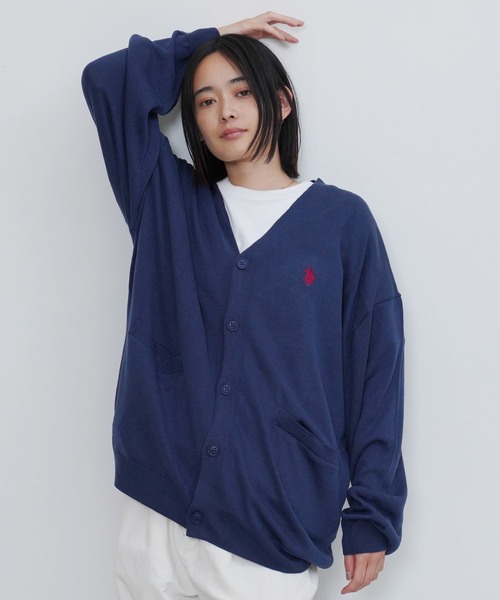 U.S. POLO ASSN.(ユーエスポロアッスン)の「U.S. POLO ASSN. / ユーエスポロアッスン 別注 コラボ コットン タッチ カーディガン(カーディガン/ボレロ・メンズ・ネイビー/チャコール/グレー/グリーン/ブラック/ライトベージュ・MEDIUM/LARGE)」の6枚目の写真